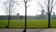 looking across park land