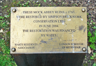plaque for folly