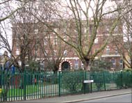 across Lister gardens