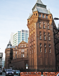 back of cruciform building